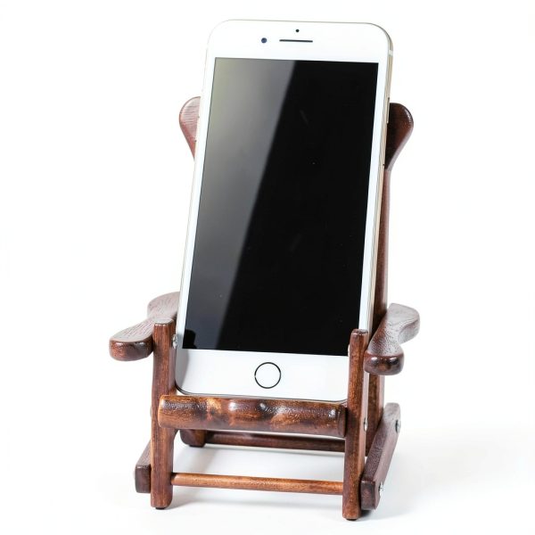 Lilacooqinn Wooden Phone Holder Rustic Design-5