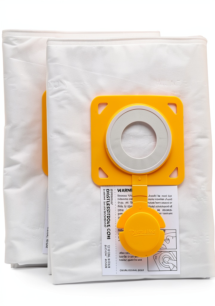Dustless Technologies wet dry vacuum bag in use on a concrete floor