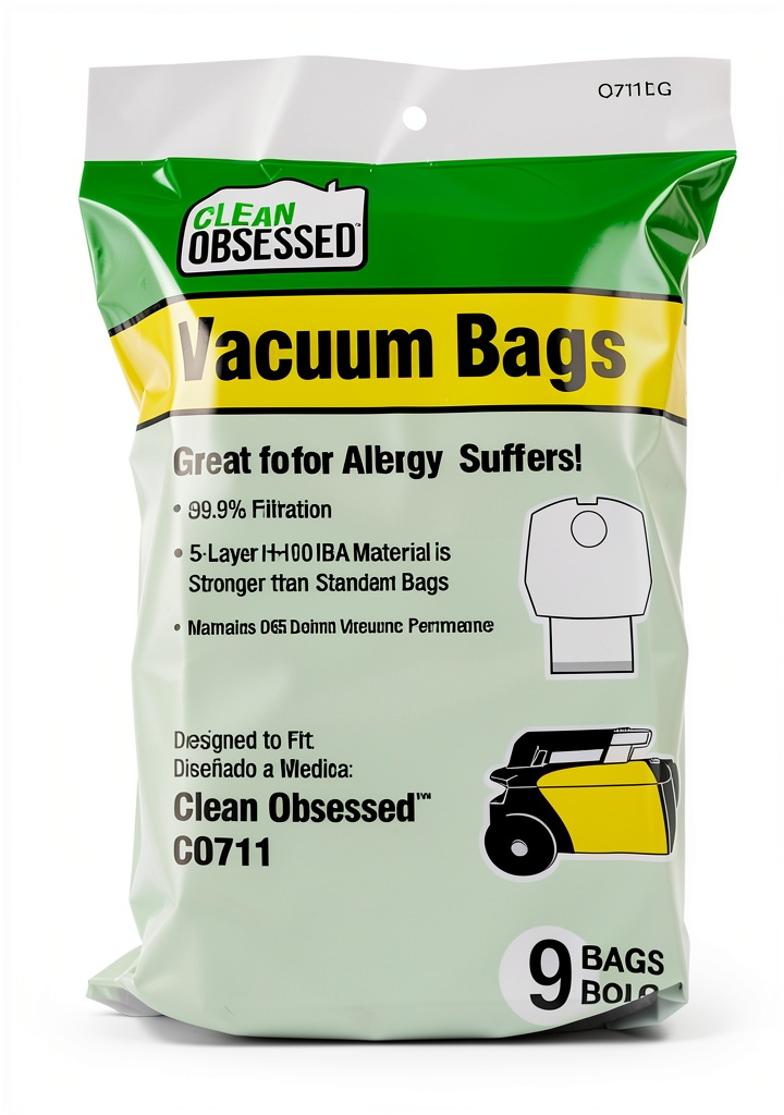 Installing Commercial Vacuum Bag Clean Obsessed Paper HEPA on a wooden desk