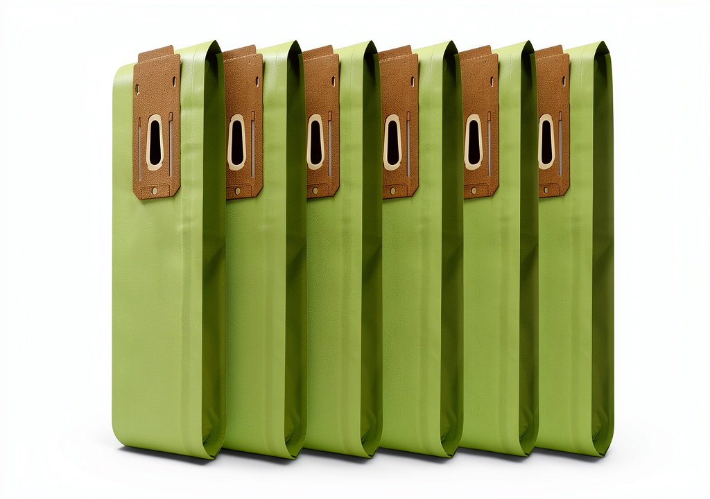 FGDG Oreck vacuum bags with HEPA filter media displayed in green packaging