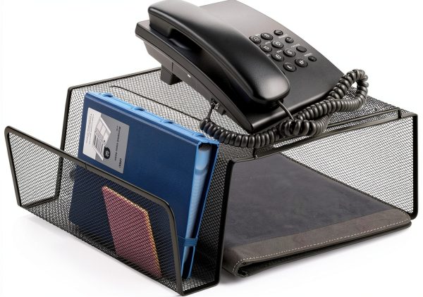 Lorell Phone Stand Double‑Rimmed Desktop Organizer-1