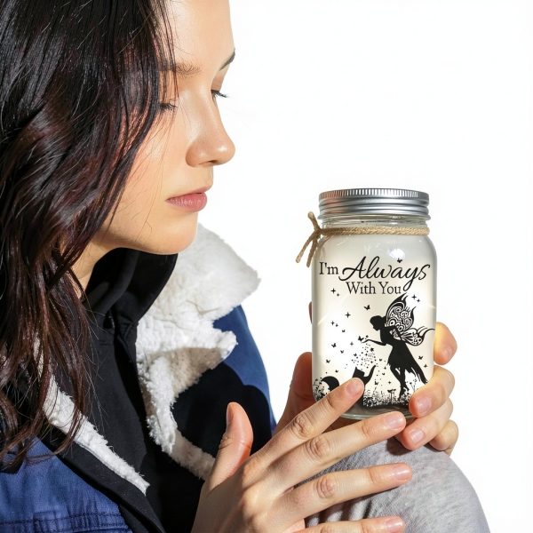 Mason Jar Night Light I'm Always with You – Pawfect House Cat Memorial-4