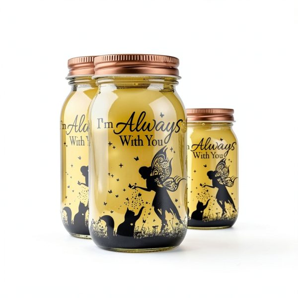 Mason Jar Night Light I'm Always with You – Pawfect House Cat Memorial-2