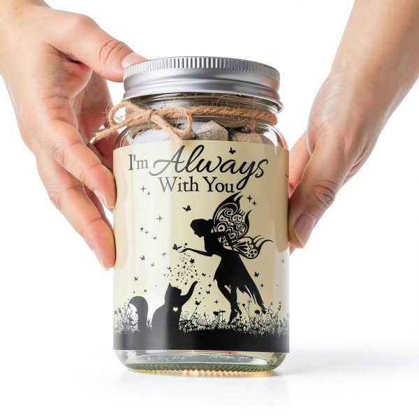 Mason Jar Night Light I'm Always with You – Pawfect House Cat Memorial-7
