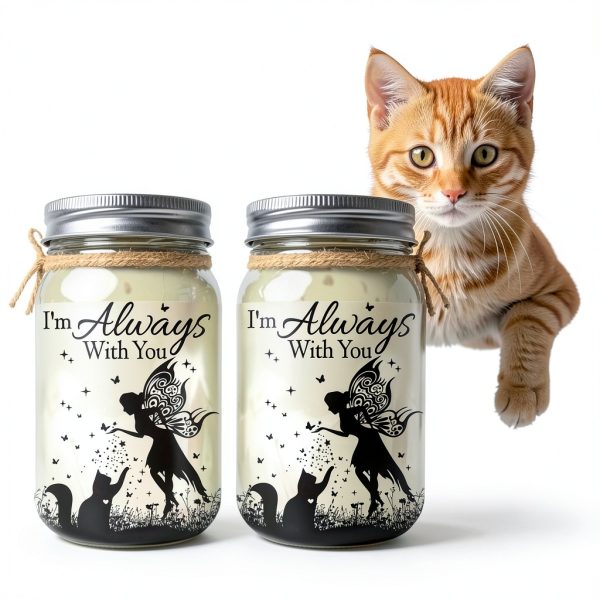 Mason Jar Night Light I'm Always with You – Pawfect House Cat Memorial-1