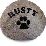 Personalized River Stone Pet Memorial Headstone GraphicRocks 8‑10in-0