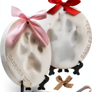 Pet Paw Print Impression Kit for Dogs and Cats - Inkless Clay Keepsake-0