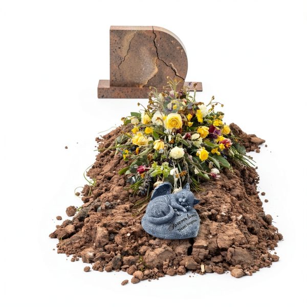 Orchid Valley Sleeping Cat Garden Statue - Pet Memorial Stone - Grave Marker - Beautifully Packaged Memorial Gift, Headstones for Cats or Thoughtful Sympathy Gift-3