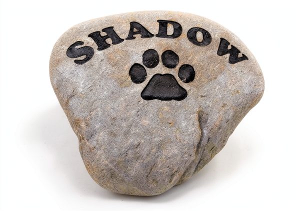 Personalized River Stone Pet Memorial Headstone GraphicRocks 8‑10in-2