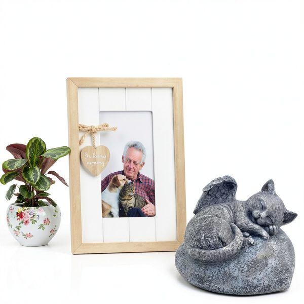 Orchid Valley Sleeping Cat Garden Statue - Pet Memorial Stone - Grave Marker - Beautifully Packaged Memorial Gift, Headstones for Cats or Thoughtful Sympathy Gift-5