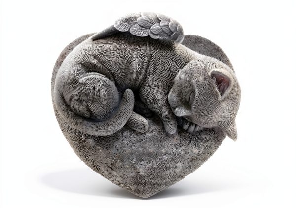 Orchid Valley Sleeping Cat Garden Statue - Pet Memorial Stone - Grave Marker - Beautifully Packaged Memorial Gift, Headstones for Cats or Thoughtful Sympathy Gift-4