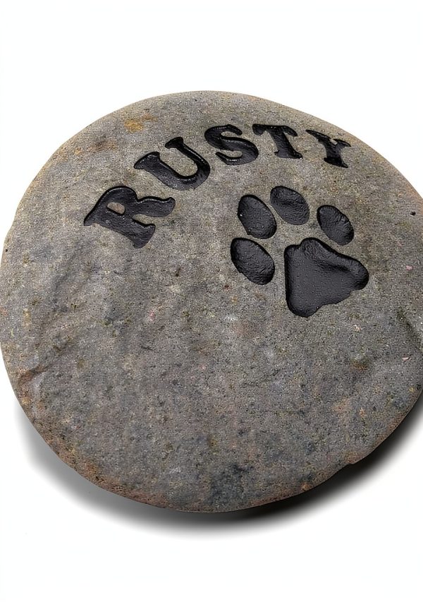 Personalized River Stone Pet Memorial Headstone GraphicRocks 8‑10in-1